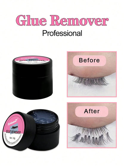 Waloshow 10g Professional Eyelash Extension Remover Glue- Fast & Painless Eyelash Extension Removal- Non-Irritating- 0.35oz Individual Packaging Eyelash Glue