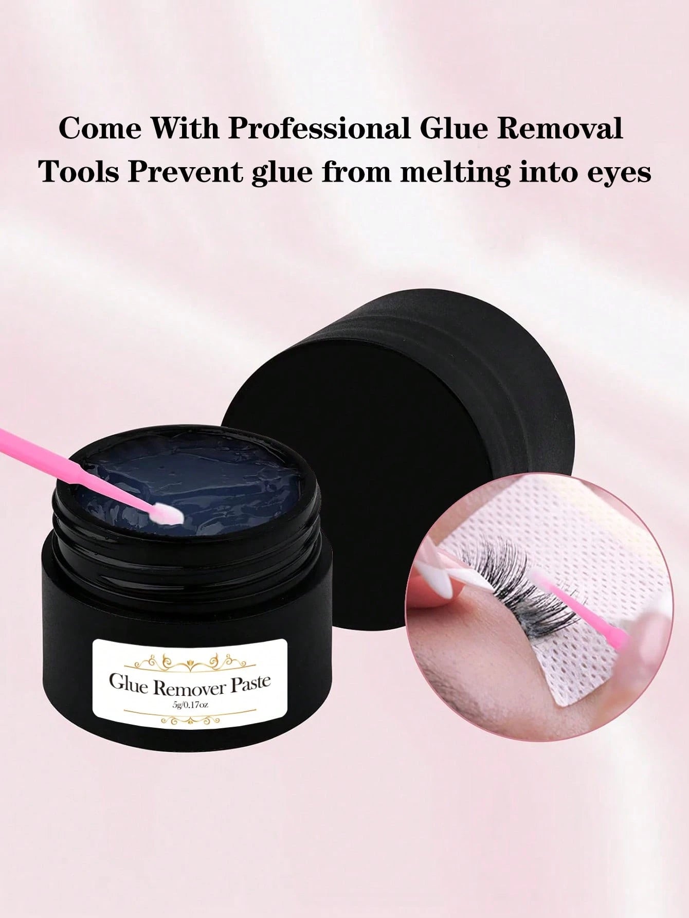 Waloshow 10g Professional Eyelash Extension Remover Glue- Fast & Painless Eyelash Extension Removal- Non-Irritating- 0.35oz Individual Packaging Eyelash Glue