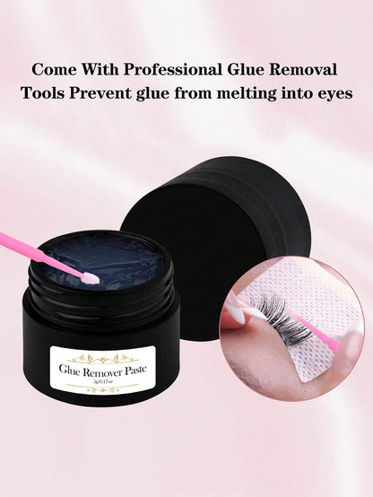 Waloshow 10g Professional Eyelash Extension Remover Glue- Fast & Painless Eyelash Extension Removal- Non-Irritating- 0.35oz Individual Packaging Eyelash Glue