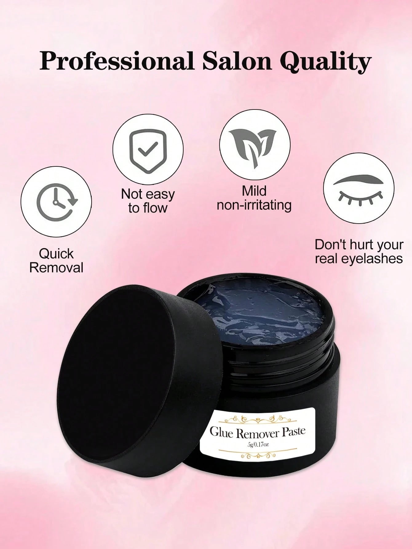 Waloshow 10g Professional Eyelash Extension Remover Glue- Fast & Painless Eyelash Extension Removal- Non-Irritating- 0.35oz Individual Packaging Eyelash Glue