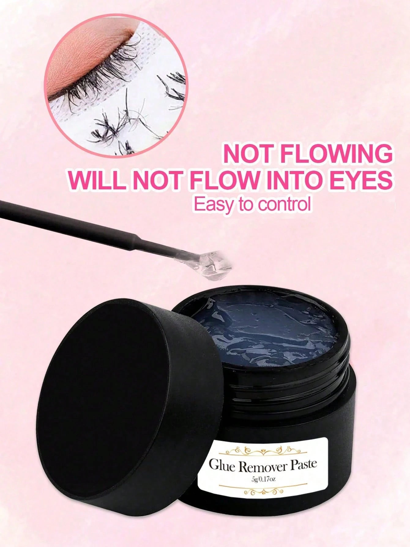 Waloshow 10g Professional Eyelash Extension Remover Glue- Fast & Painless Eyelash Extension Removal- Non-Irritating- 0.35oz Individual Packaging Eyelash Glue