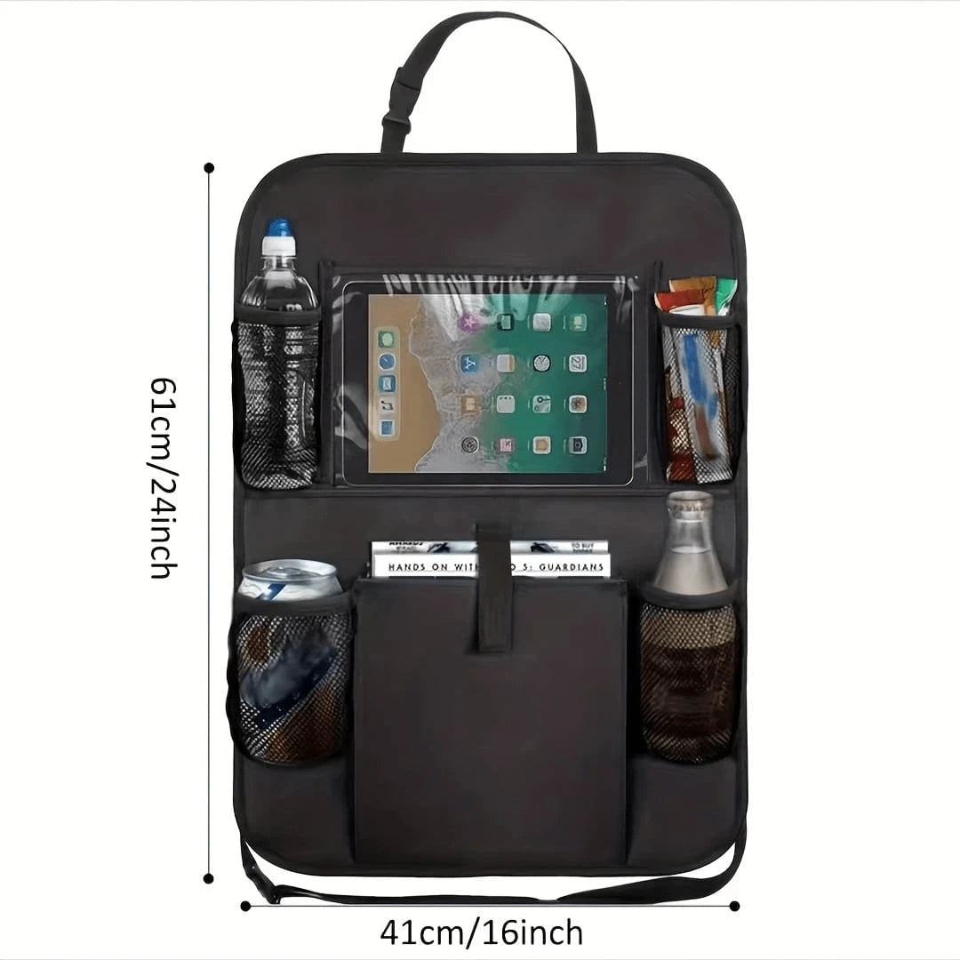 Waterproof & Durable Car Seat Back Storage Bag, Foldable Rear Seat Hanging Organizer, Universal Car Seat Pocket, Car Accessories Christmas Gift