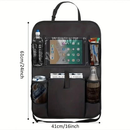 Waterproof & Durable Car Seat Back Storage Bag, Foldable Rear Seat Hanging Organizer, Universal Car Seat Pocket, Car Accessories Christmas Gift