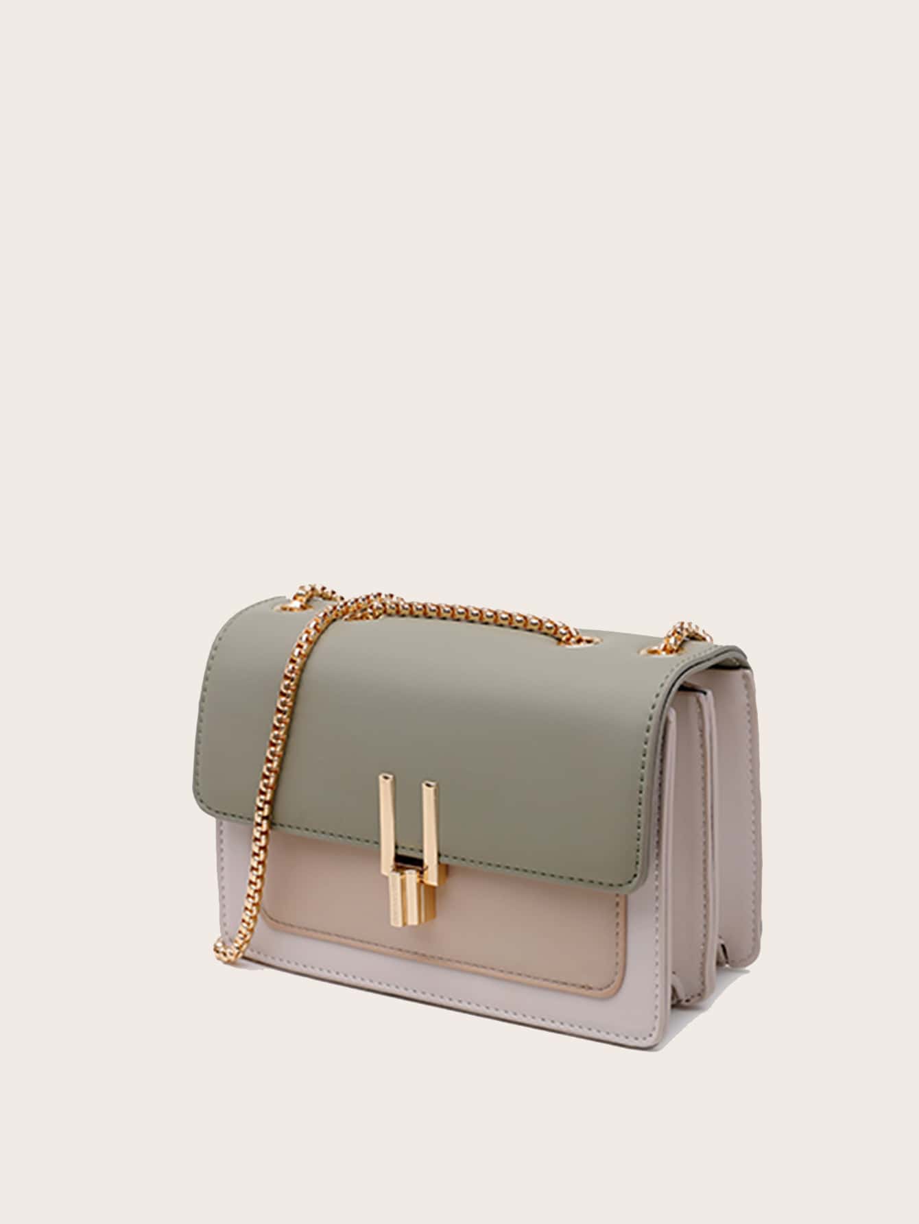 Waterproof,Lightweight,Business Casual Mini Color Block Flap Chain Shoulder Bag For Teen Girls Women College Students,Rookies & White-collar Workers Perfect for Office,College,Work,Business,Commute