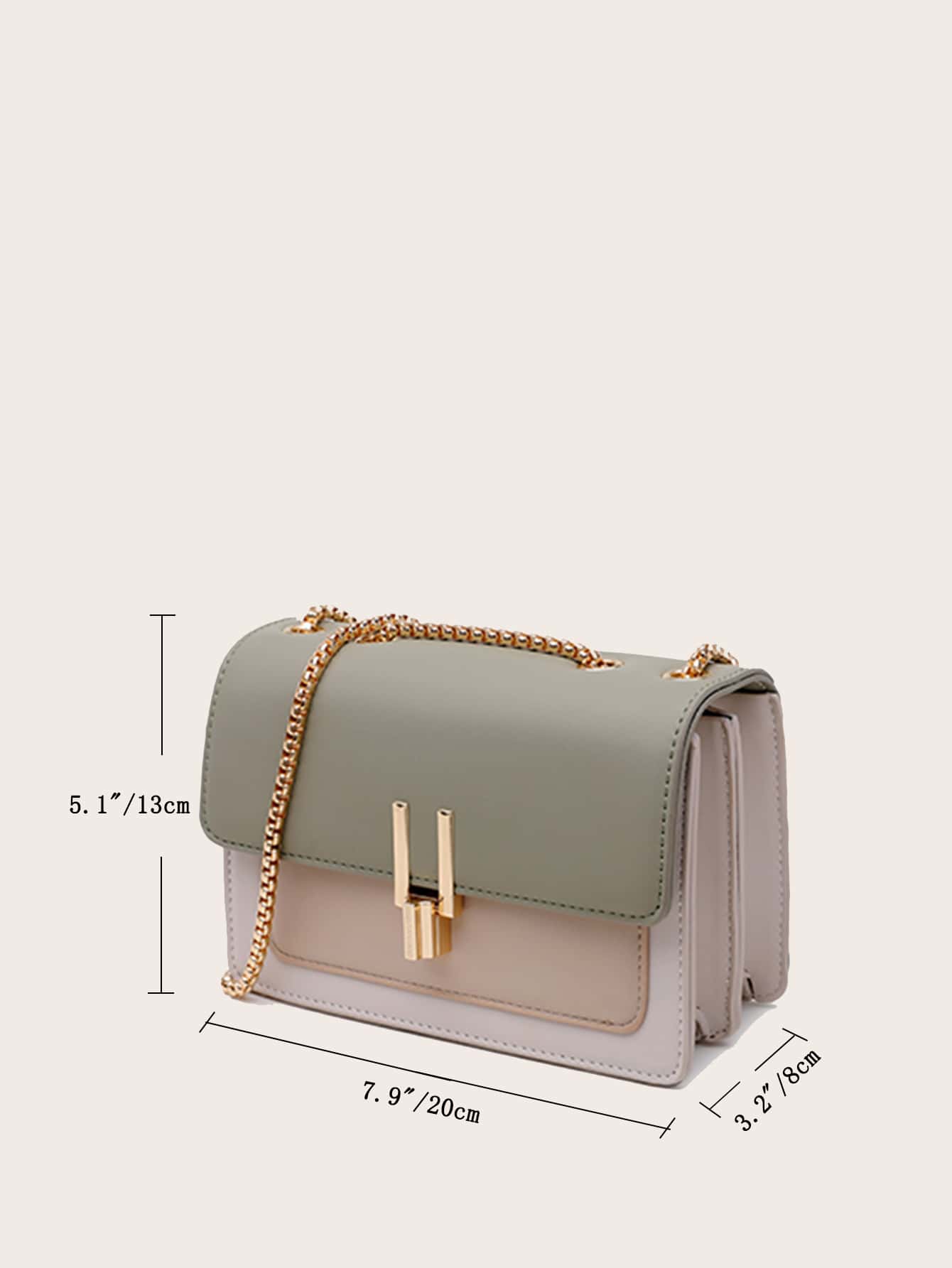 Waterproof,Lightweight,Business Casual Mini Color Block Flap Chain Shoulder Bag For Teen Girls Women College Students,Rookies & White-collar Workers Perfect for Office,College,Work,Business,Commute