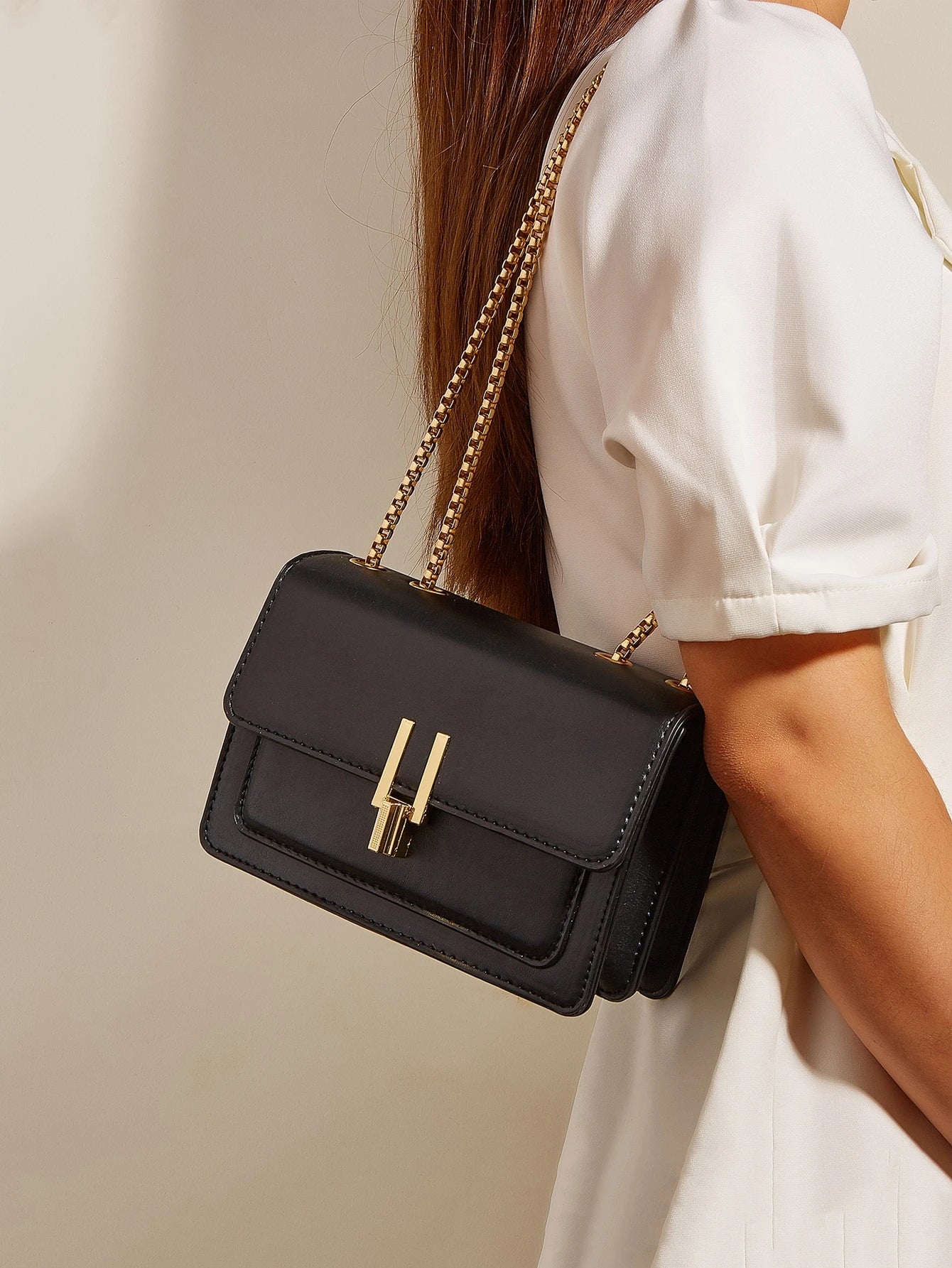 Waterproof,Lightweight,Business Casual Mini Color Block Flap Chain Shoulder Bag For Teen Girls Women College Students,Rookies & White-collar Workers Perfect for Office,College,Work,Business,Commute