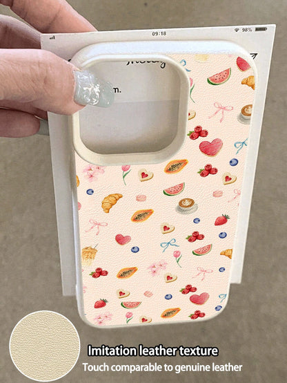 White Floral Elements Fashion Phone Case Bow Knot 1pc Watercolor Floral Pattern Soft Protective Phone Case Waterproof Anti-Drop Anti-Slip Compatible With Apple And Phones Shockproof Scratch Resistant
