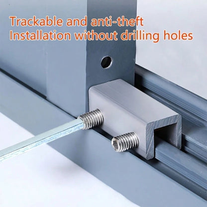 Window Lock Limiter, Adjustable Sliding Window Lock- Durable Material, With Black Heart-Shaped Key And Yellow Wrench, Drill-Free Installation, Door And Window Security Clip, Providing Home Security A