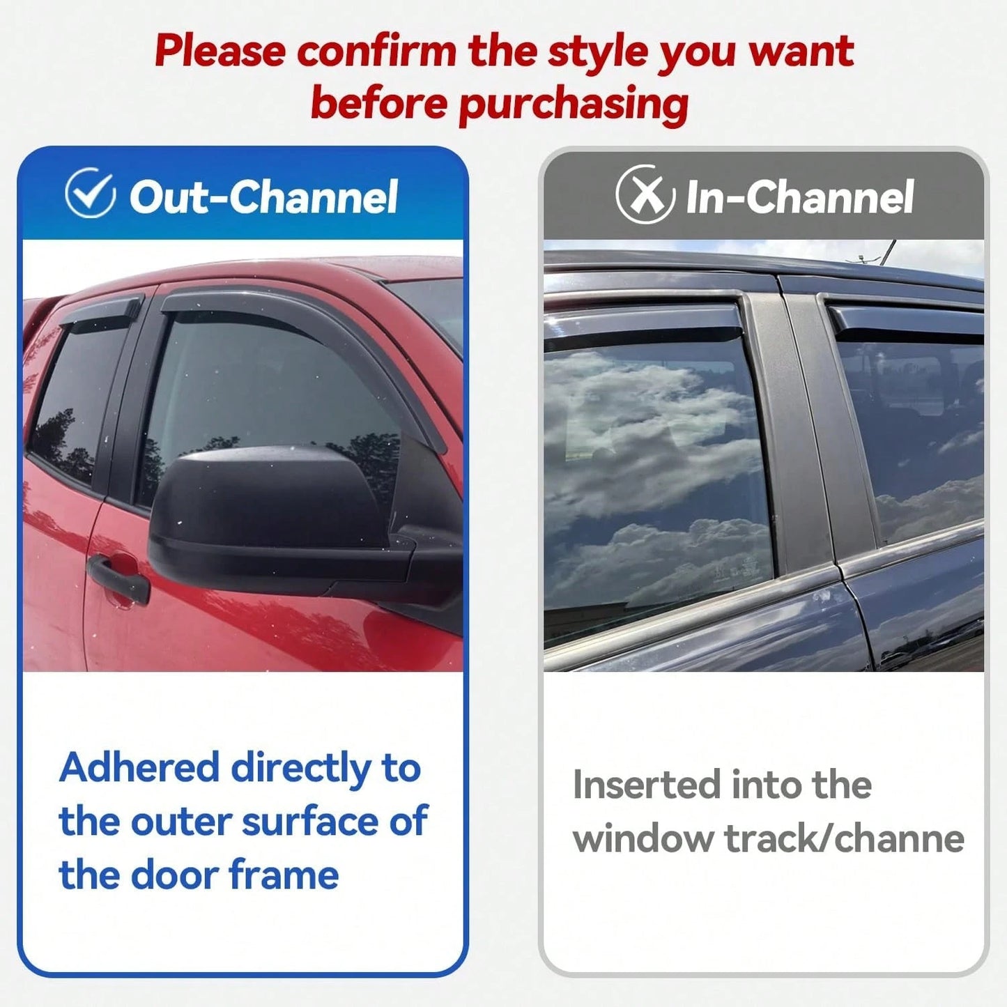 Window Rain Guards For 2018-2024 T-Oyota Camry, Window Visor Guard Vent Wind Shade Deflector Rain Shield Protector Sun Visor For 18-24 Camry 2019 2020 2021 2022 2023, UV Protection Rain Guard, Origina