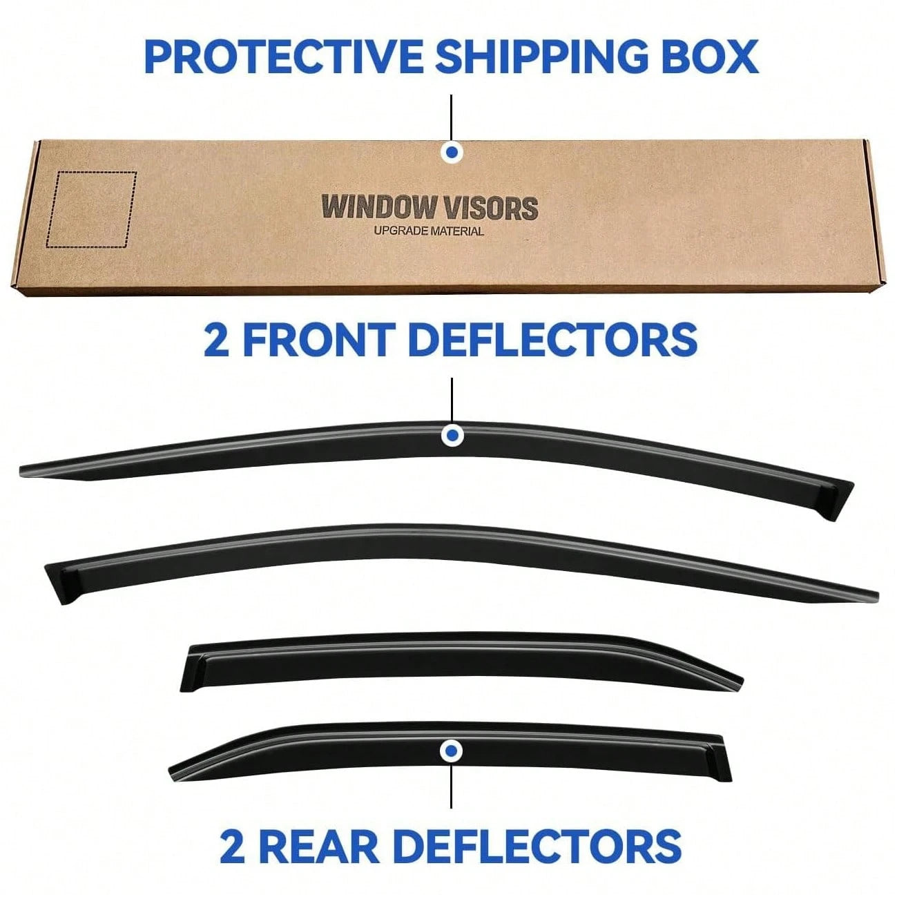 Window Rain Guards For 2018-2024 T-Oyota Camry, Window Visor Guard Vent Wind Shade Deflector Rain Shield Protector Sun Visor For 18-24 Camry 2019 2020 2021 2022 2023, UV Protection Rain Guard, Origina
