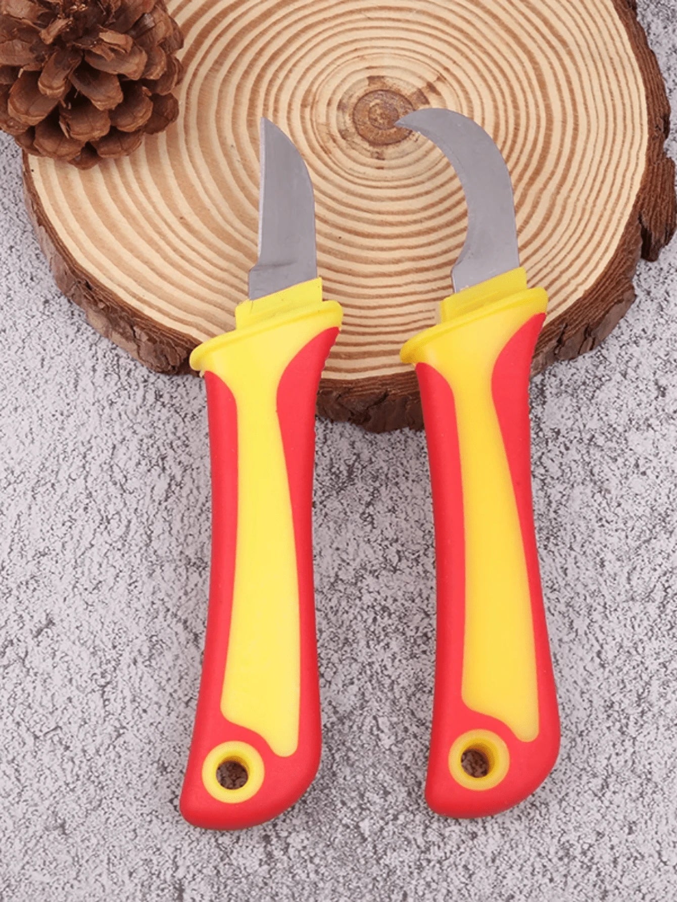Wire Stripper, Electrician Knife, Insulated Cable Stripping Cutter, Straight Handle Hooked Fixed Blade Stripping Pliers, Manual Wire Stripping Tool