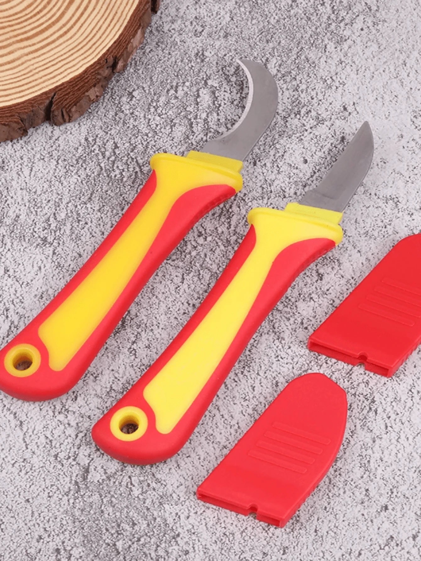 Wire Stripper, Electrician Knife, Insulated Cable Stripping Cutter, Straight Handle Hooked Fixed Blade Stripping Pliers, Manual Wire Stripping Tool