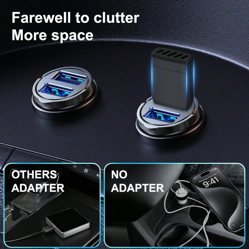 Wireless CarPlay & Android Auto Adapter – 5GHz Wi-Fi 6 & Bluetooth 5.2 Dongle, Plug & Play, Auto Connection In Under 5 Seconds, Compact Design, No Messy Cables, For Factory Wired CarPlay Vehicles