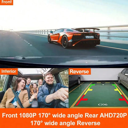 Wireless Carplay & Android Auto With Dash Cam- 9.3" HD IPS Touch Car Play Screen For Car, 4K Front & 1080P Rear Camera, Loop Recording, Bluetooth Audio, Mirror Link, GPS