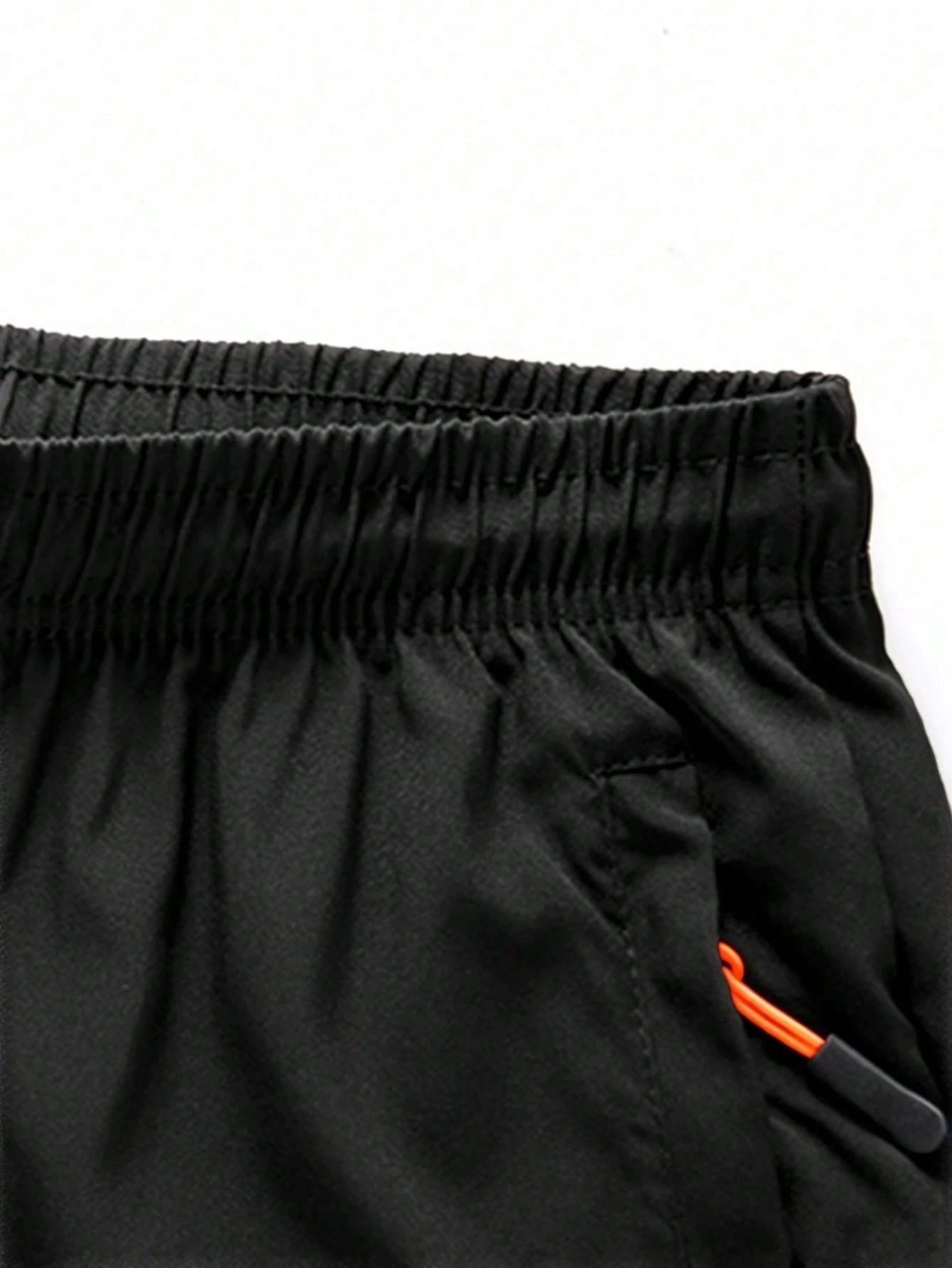Women's 3-Piece Casual Shorts Set, Drawstring Elastic Waistband Sports, Athleisure Summer