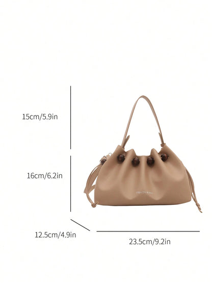 Women's Bucket Bag For Work Commute, Korean Style Fashion Shoulder Bag, 2026 Spring/Summer Niche Minimalist Premium Crossbody Bag