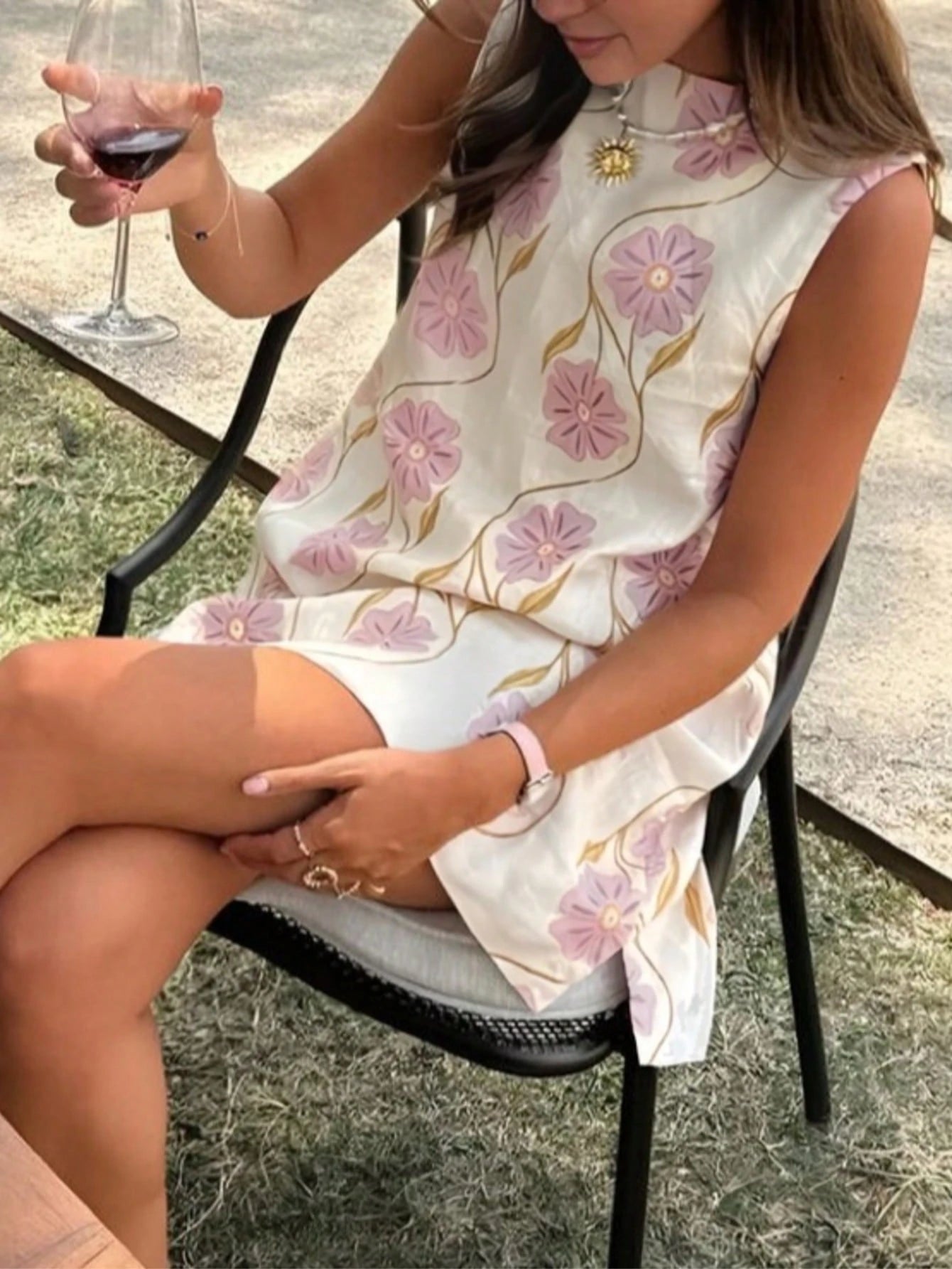 Women's Fashionable Floral Print Short Vacation Dress