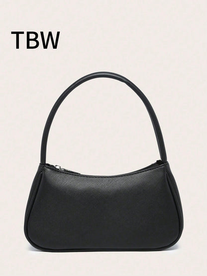 Women's Handbag With A Square Design, Featuring A Textured, Minimalist, And Stylish Design For Shopping And Outings.