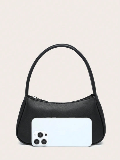 Women's Handbag With A Square Design, Featuring A Textured, Minimalist, And Stylish Design For Shopping And Outings.