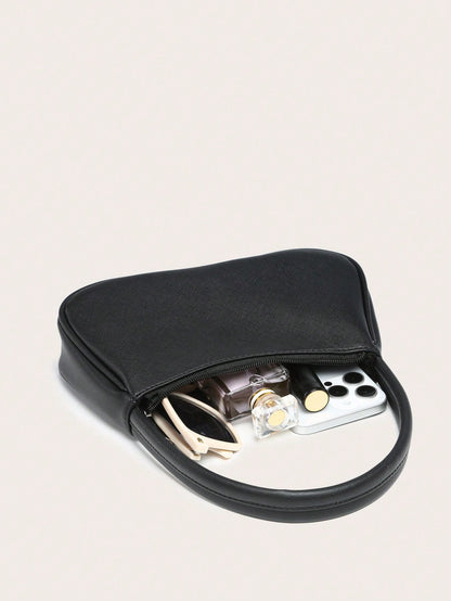 Women's Handbag With A Square Design, Featuring A Textured, Minimalist, And Stylish Design For Shopping And Outings.