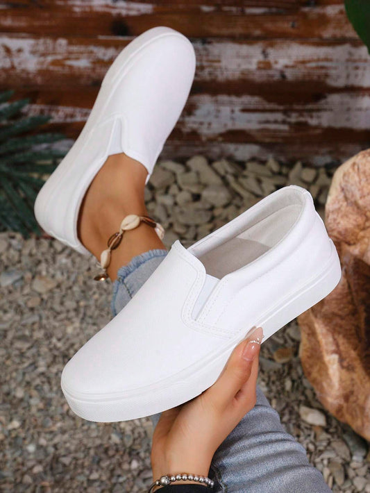 Women's Leather Slip-On Loafers, Walking Shoes, Fashionable Casual Shoes
