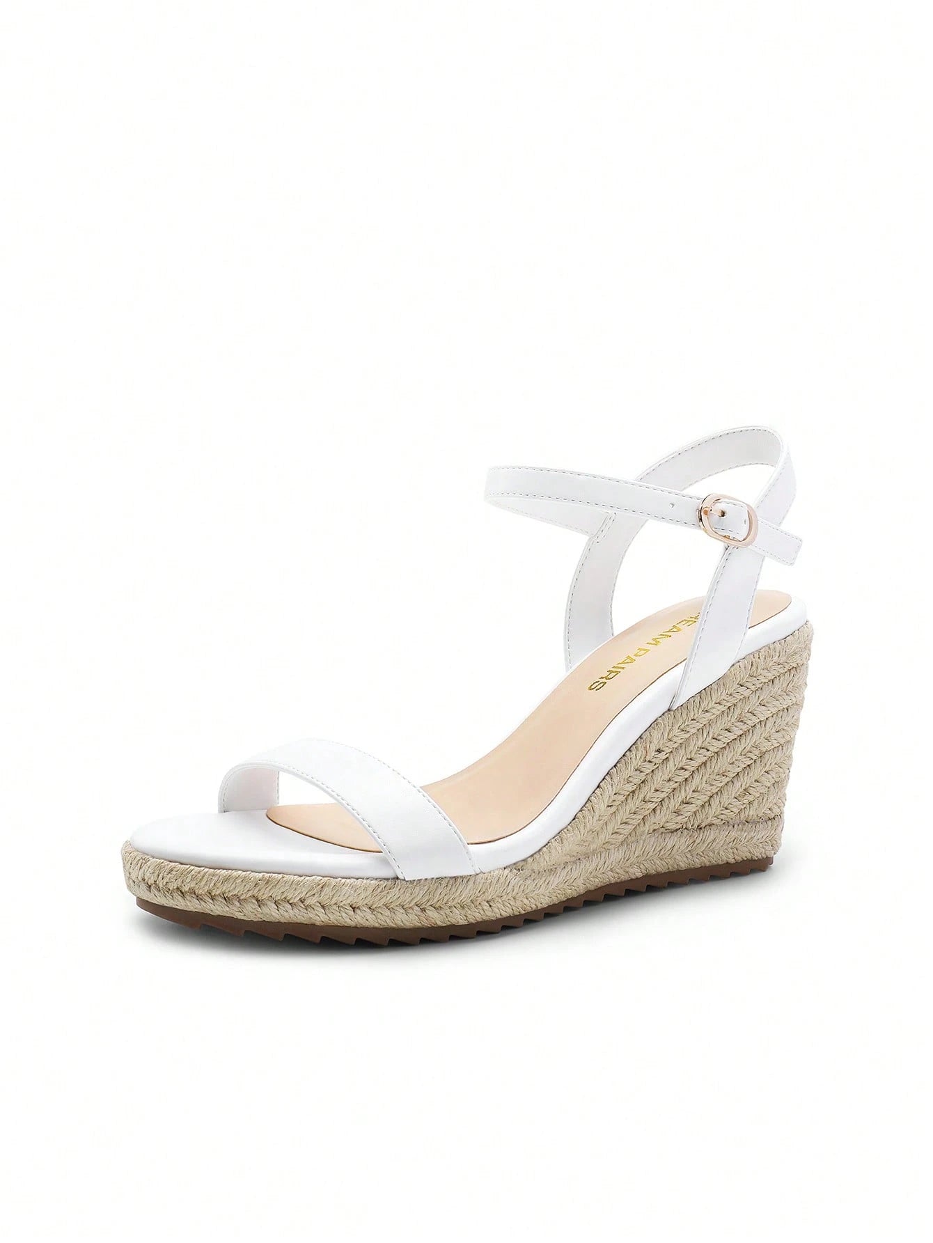 Women's Open Toe Espadrilles Wedge Sandals With Adjustable Buckle Ankle Strap And Soft Footbed Vacation Shopping Summer Dressy Sandals