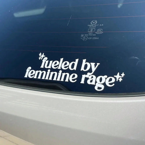 Women's Rage Fuel'- Vinyl Sticker, Suitable For Cars, Laptops, Water Bottles, Etc. Women's Car Accessories Sticker.