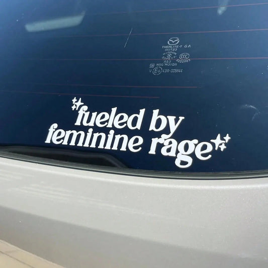 Women's Rage Fuel'- Vinyl Sticker, Suitable For Cars, Laptops, Water Bottles, Etc. Women's Car Accessories Sticker.