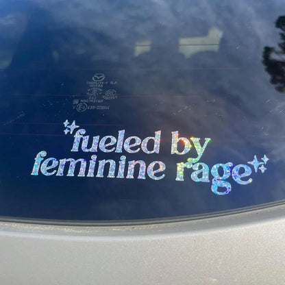 Women's Rage Fuel'- Vinyl Sticker, Suitable For Cars, Laptops, Water Bottles, Etc. Women's Car Accessories Sticker.