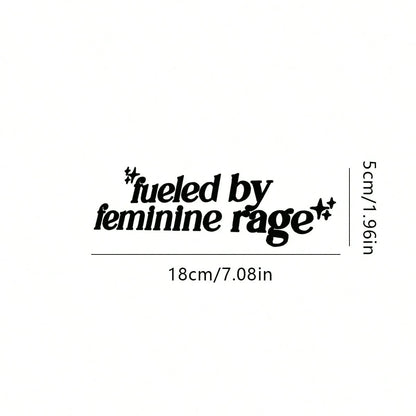 Women's Rage Fuel'- Vinyl Sticker, Suitable For Cars, Laptops, Water Bottles, Etc. Women's Car Accessories Sticker.