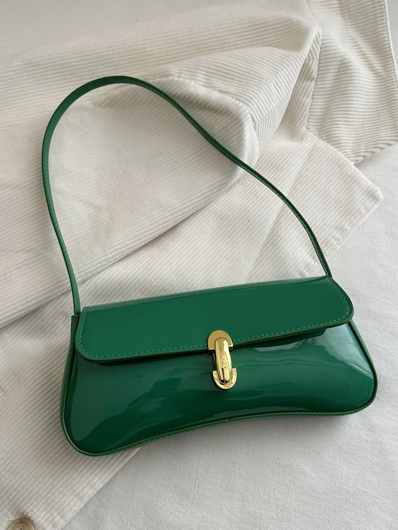 Women's Retro Faux Leather Flap Decor Underarm Shoulder Bag, Suitable For Dates, Outings, Parties And Other Occasions
