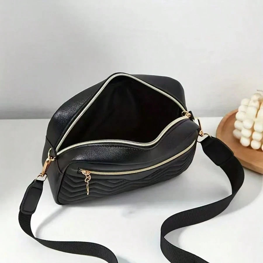 Women's Shoulder Diagonal Crossbody Bag, Fashion V-Shaped Quilted Phone Pouch, Makeup Bag, Casual Handbag