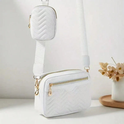 Women's Shoulder Diagonal Crossbody Bag, Fashion V-Shaped Quilted Phone Pouch, Makeup Bag, Casual Handbag