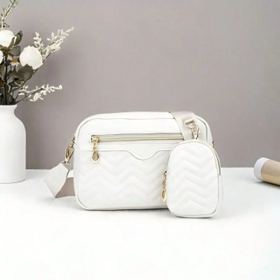 Women's Shoulder Diagonal Crossbody Bag, Fashion V-Shaped Quilted Phone Pouch, Makeup Bag, Casual Handbag