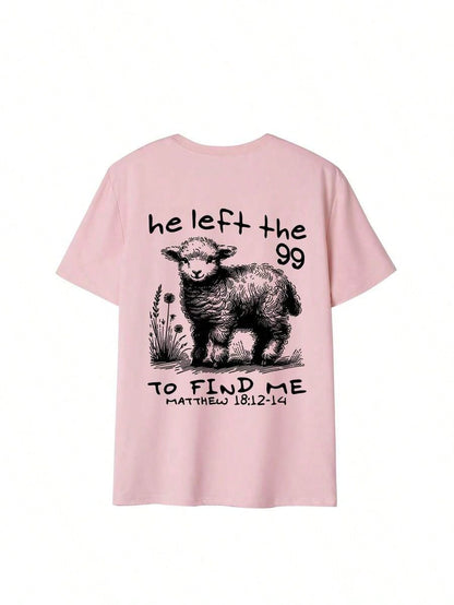 Women's Summer New Simple Letter Alpaca Animal Print Casual Vacation Loose Versatile Round Neck Beige Short Sleeve T-Shirt, Fashionable Everyday Top