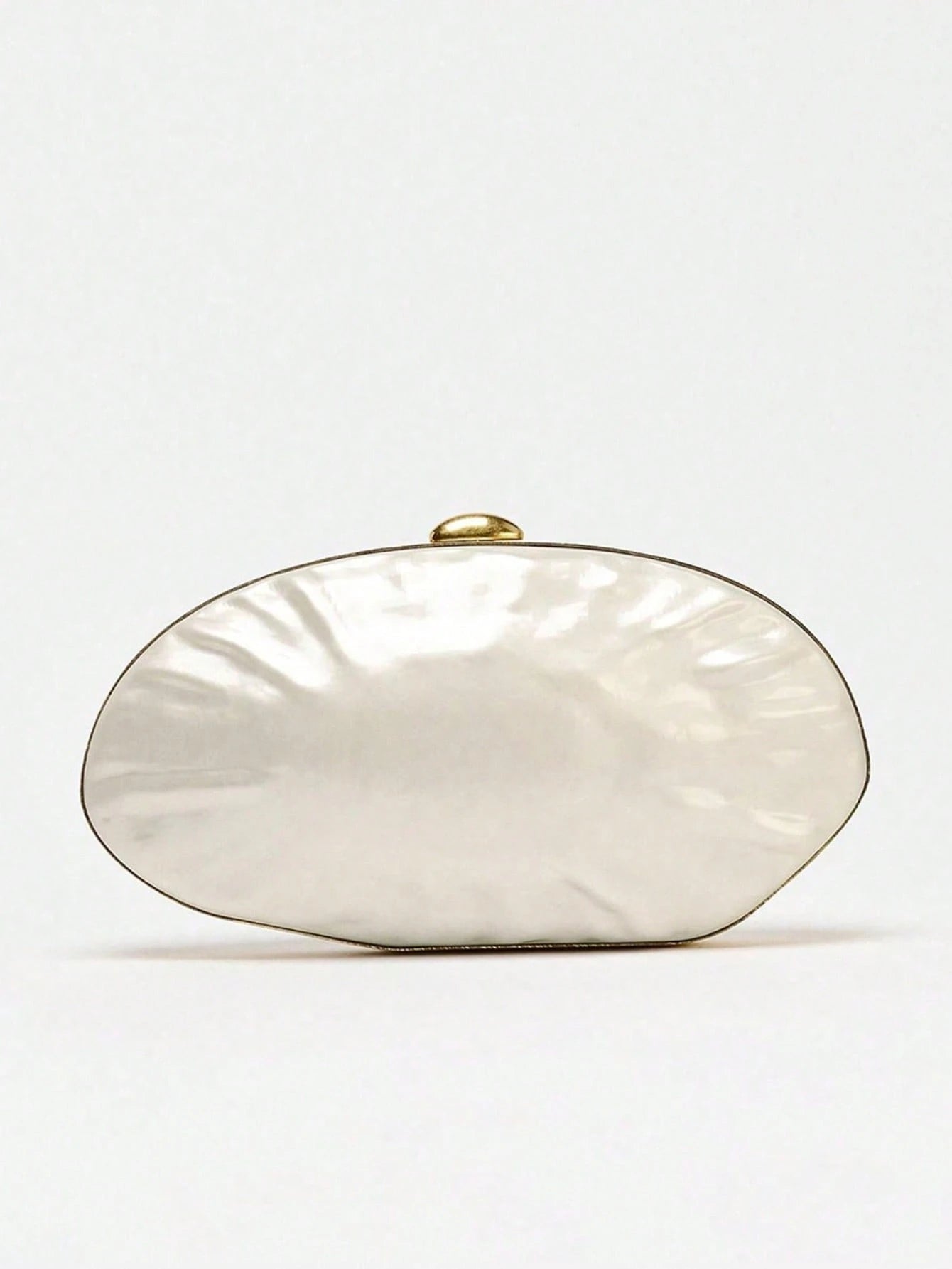 Women's White Formal Clutch Bag, Pearl Effect Hard Shell Box Shaped Clutch, Acrylic Shell Cocktail Handbag, Shoulder Crossbody Bag