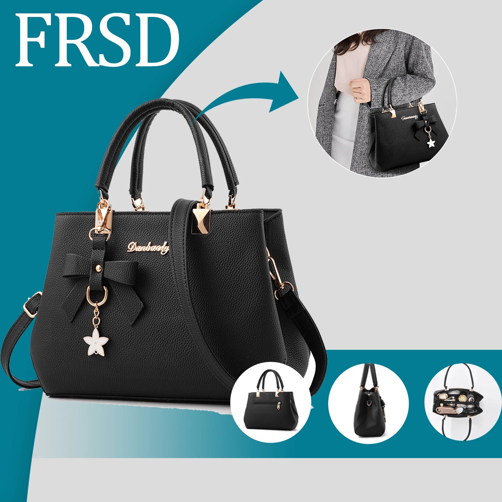 Womens Genuine Leather Handbag, Versatile Tote Crossbody Purse With Adjustable Shoulder Strap, Spacious Pockets For Work, Shopping, Travel & Daily Use