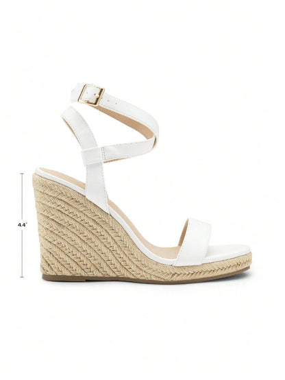Womens Open Toe Espadrilles Dressy Platform Sandals Buckle Ankle Strap Stylish Wedges Sandals