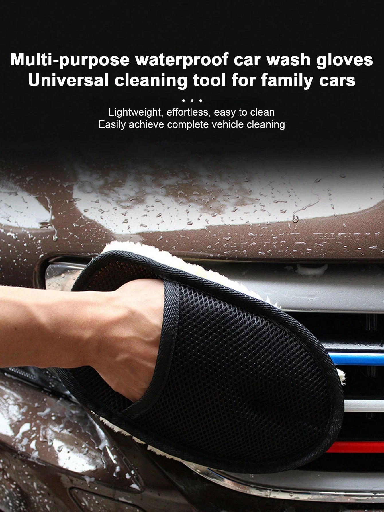 Wool Car Wash Mitt, Car Cleaning Tool, Car Wiping Waxing Stain Removal Cleaning Cloth, Cashmere Glove