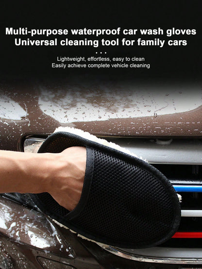 Wool Car Wash Mitt, Car Cleaning Tool, Car Wiping Waxing Stain Removal Cleaning Cloth, Cashmere Glove