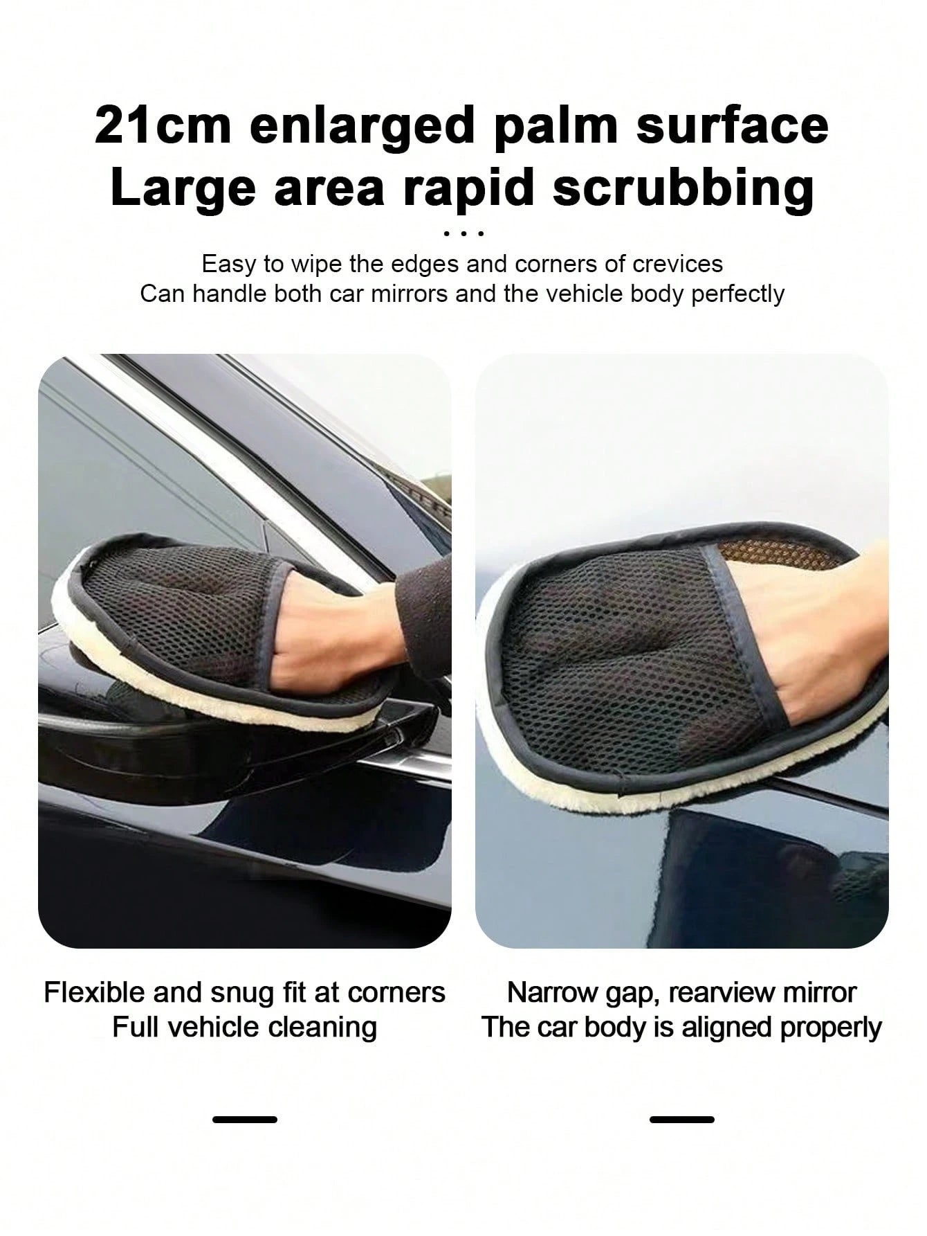 Wool Car Wash Mitt, Car Cleaning Tool, Car Wiping Waxing Stain Removal Cleaning Cloth, Cashmere Glove