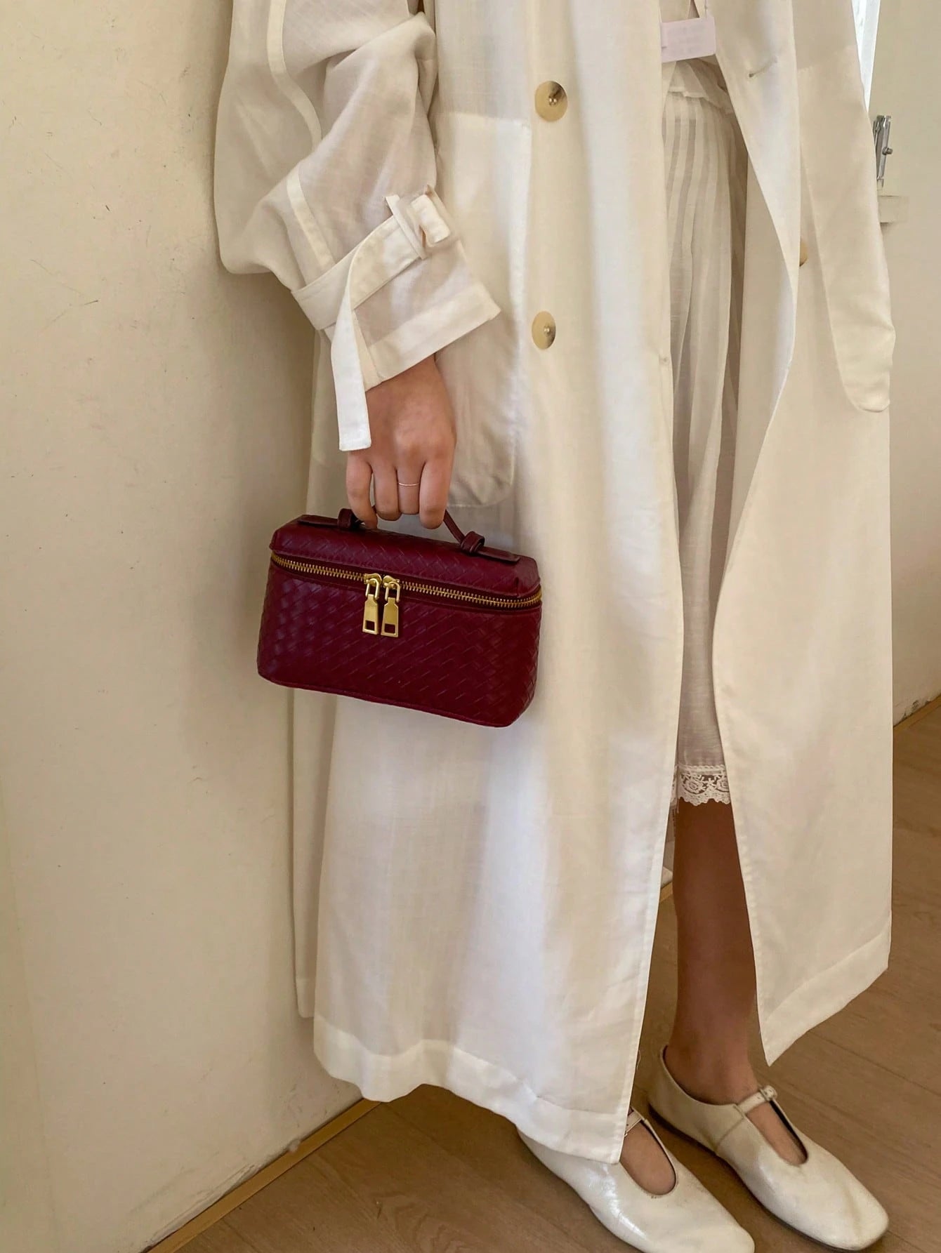 Woven Texture Fashionable Box Bag 2026 Spring/Summer New Shoulder Handbag Crossbody Lunch Box Bag