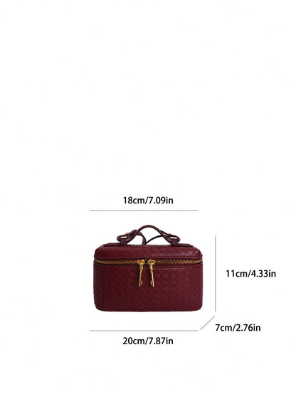 Woven Texture Fashionable Box Bag 2026 Spring/Summer New Shoulder Handbag Crossbody Lunch Box Bag