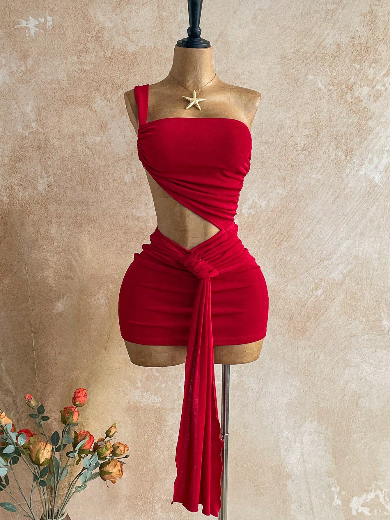 X YERIMUA Soleia Women's Fashionable Red Mini Dress,70s Style Bodycon Summer For Party Club Night Out,Christmas,New Year Holiday,Beach Vacation Outfits,Burgundy Sexy