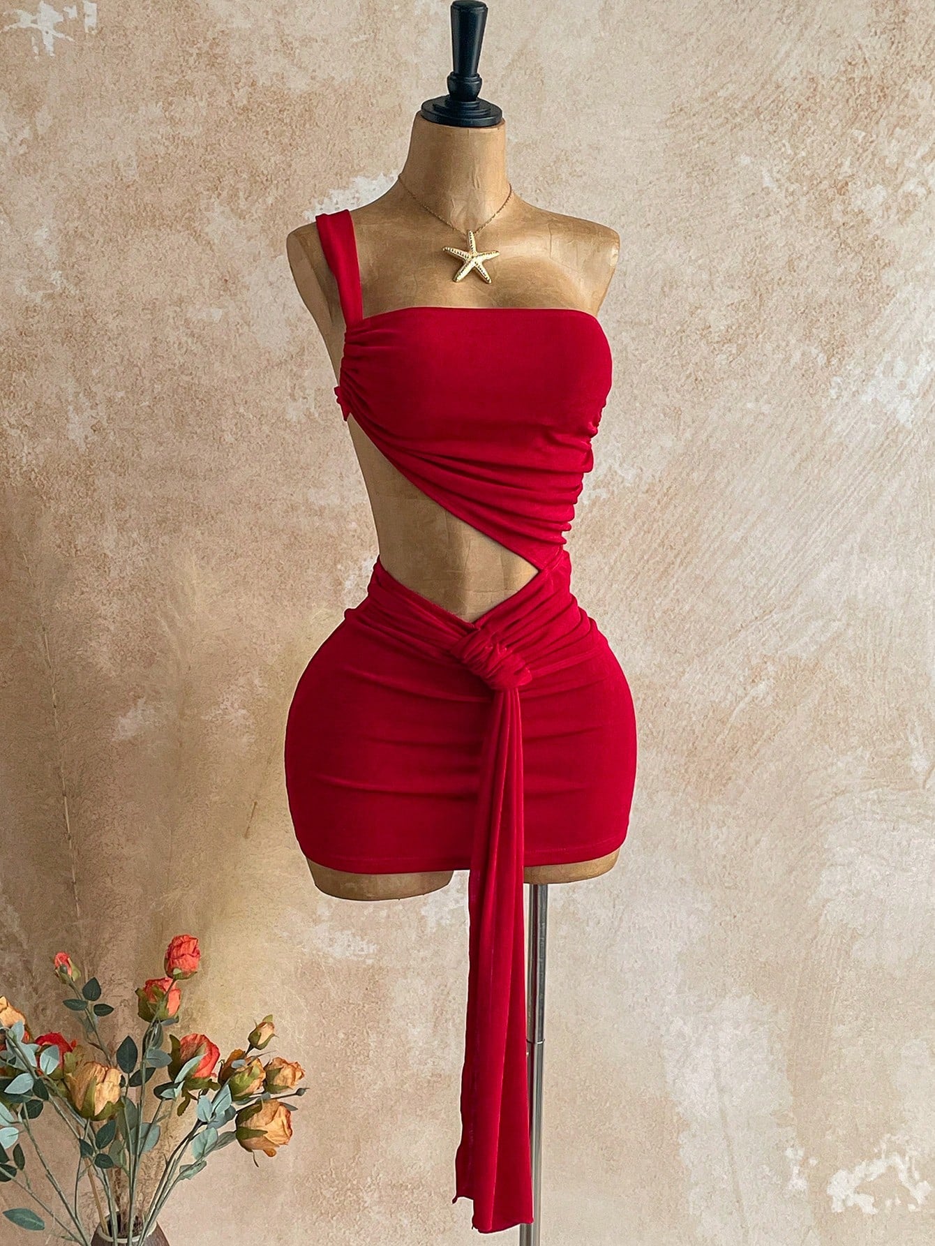 X YERIMUA Soleia Women's Fashionable Red Mini Dress,70s Style Bodycon Summer For Party Club Night Out,Christmas,New Year Holiday,Beach Vacation Outfits,Burgundy Sexy