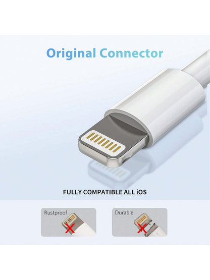 XASMA 1pc/3pcs USB To Lightning Charging Cable, Compatible With IPhone 14/13/12/11 Pro Max/XR/XS/X/8/7/6 Plus/SE/ And Other Devices