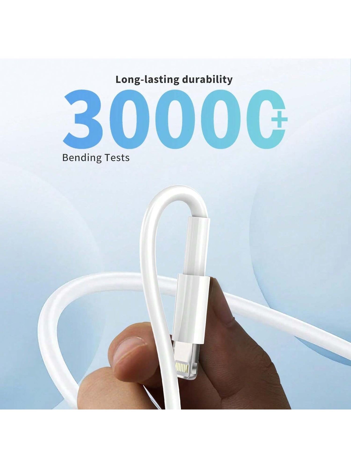 XASMA 1pc/3pcs USB To Lightning Charging Cable, Compatible With IPhone 14/13/12/11 Pro Max/XR/XS/X/8/7/6 Plus/SE/ And Other Devices