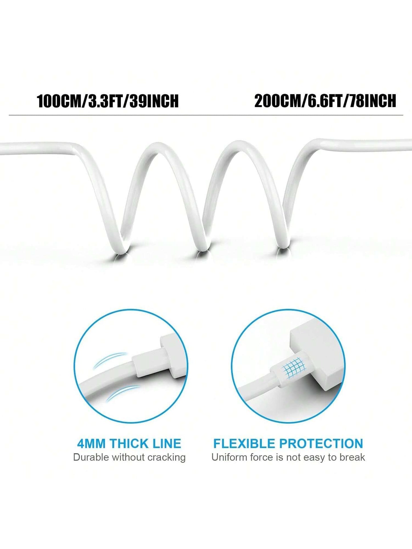 XASMA 1pc/3pcs USB To Lightning Charging Cable, Compatible With IPhone 14/13/12/11 Pro Max/XR/XS/X/8/7/6 Plus/SE/ And Other Devices