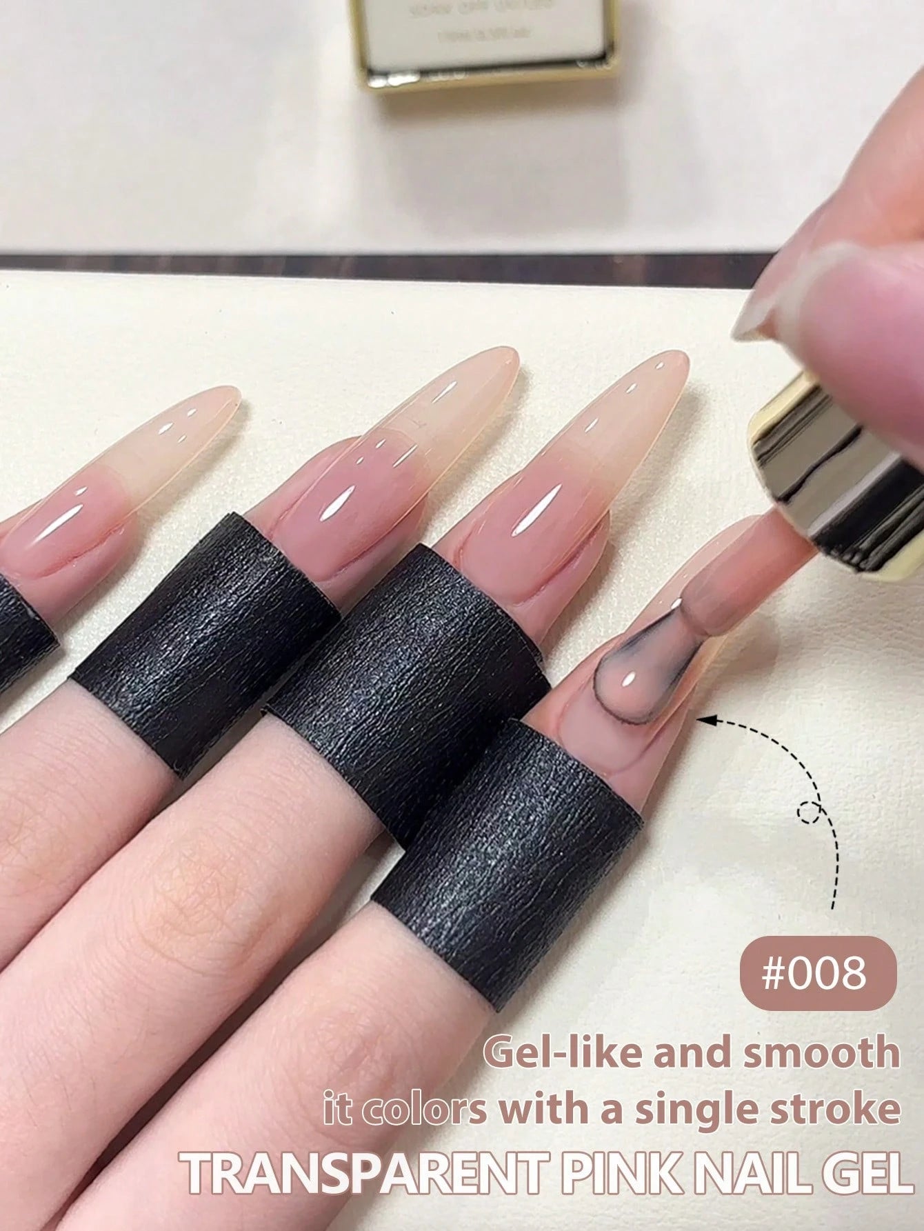 XEIJAYI 1Pc Transparent Pink Gel Nail Polish Gel 15ML Color Gel Nail Polish Long-Lasting Nail Gel Soak Led/UV Gel Nail Polish Nail Art Nail Salon Home Gift For Women