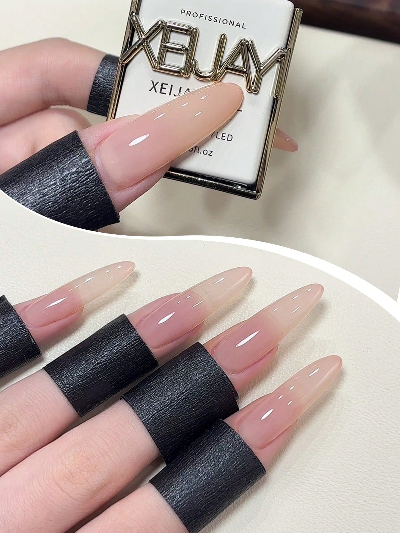 XEIJAYI 1Pc Transparent Pink Gel Nail Polish Gel 15ML Color Gel Nail Polish Long-Lasting Nail Gel Soak Led/UV Gel Nail Polish Nail Art Nail Salon Home Gift For Women